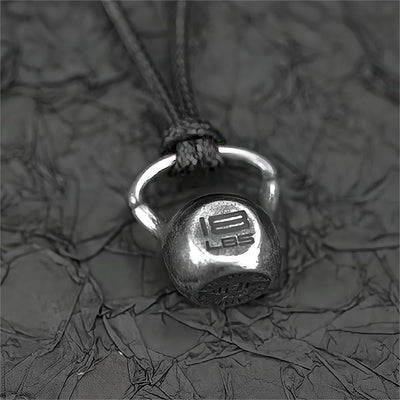 Men's Retro Entrepreneurial Sports Kettlebell Pendant Stainless Steel Necklace