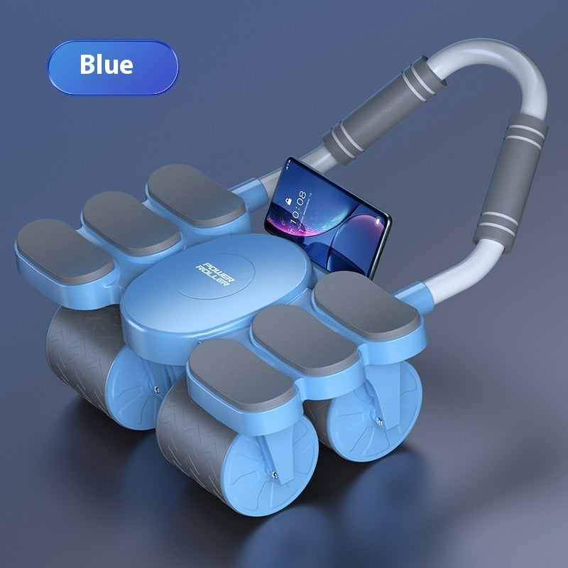 Four-wheel Abdominal Wheel Automatic Rebound Abdominal Muscle Training Firm Abs Thin Belly AB Roller Sports Fitness Equipment